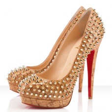 Escarpins Christian Louboutin Bianca à plateformes de 140 mm, couleur or Escarpins Christian Louboutin Bianca à plateformes de 140 mm, couleur or