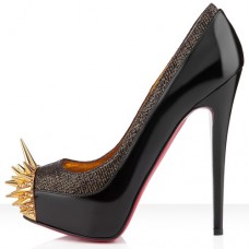 Escarpins Christian Louboutin Asteroid 140 mm à plateforme noirs