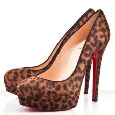 Escarpins Christian Louboutin Bianca 140 mm à plateforme léopard