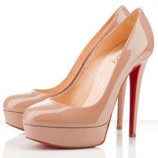 Escarpins Christian Louboutin Bianca 140 mm à plateforme couleur chair