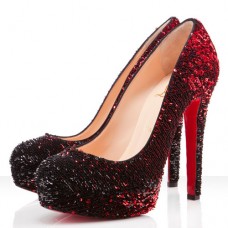 Escarpins Christian Louboutin Bianca 140 mm à plateforme rouge