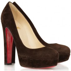 Escarpins Christian Louboutin Bianca 140 mm à plateforme couleur chocolat