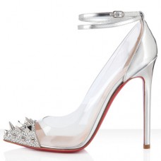 Escarpins Christian Louboutin Pivichic 120 mm argentés