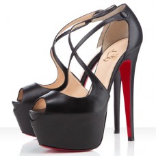 Sandales Christian Louboutin Exagona 160 mm noires Sandales Christian Louboutin Exagona 160 mm noires