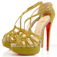 Christian Louboutin Mignons 140mm Sandales Chartreuse