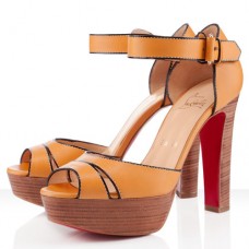 Sandales Christian Louboutin Woodaola 120 mm orange Sandales Christian Louboutin Woodaola 120 mm orange