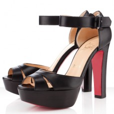 Sandales Christian Louboutin Woodaola 120 mm noires Sandales Christian Louboutin Woodaola 120 mm noires