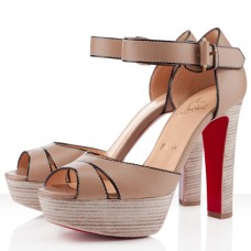 Sandales Christian Louboutin Woodaola 120 mm couleur naturelle Sandales Christian Louboutin Woodaola 120 mm couleur naturelle