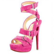 Christian Louboutin Toutenkaboucle 140mm Sandales Rose Matador