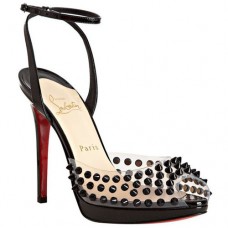 Sandales à pointes Christian Louboutin Jeannette 120 mm noires