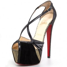 Sandales Christian Louboutin Divinoche 160 mm noires Sandales Christian Louboutin Divinoche 160 mm noires