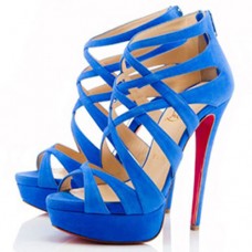 Sandales Christian Louboutin Balota 140 mm bleues Sandales Christian Louboutin Balota 140 mm bleues