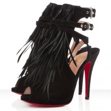 Sandales Christian Louboutin Single Ita 120 mm noires