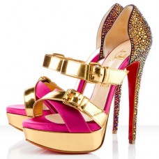 Christian Louboutin Ambertina 140mm Sandales Rose Matador