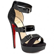 Sandales Christian Louboutin Ambertina 140 mm noires