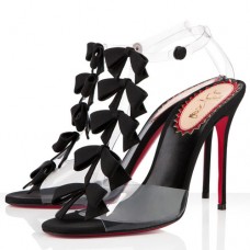 Sandales Christian Louboutin Bow Bow 100 mm noires Sandales Christian Louboutin Bow Bow 100 mm noires