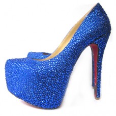 Escarpins Christian Louboutin Daffodile 160 mm à plateforme bleus Escarpins Christian Louboutin Daffodile 160 mm à plateforme bleus