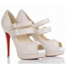 Escarpins Mary Jane Christian Louboutin Luly 140 mm blancs Escarpins Mary Jane Christian Louboutin Luly 140 mm blancs