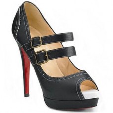 Escarpins Mary Jane Christian Louboutin Lillian 140 mm noirs Escarpins Mary Jane Christian Louboutin Lillian 140 mm noirs