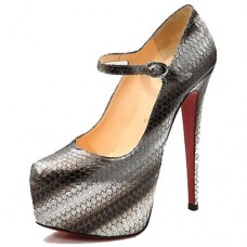 Escarpins Mary Jane Lady Daf 160 mm gris de Christian Louboutin Escarpins Mary Jane Lady Daf 160 mm gris de Christian Louboutin