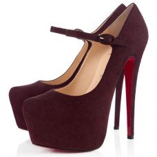 Escarpins Mary Jane Lady Daf 160 mm prune de Christian Louboutin Escarpins Mary Jane Lady Daf 160 mm prune de Christian Louboutin