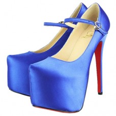 Escarpins Mary Jane Lady Daf 160 mm bleus de Christian Louboutin Escarpins Mary Jane Lady Daf 160 mm bleus de Christian Louboutin