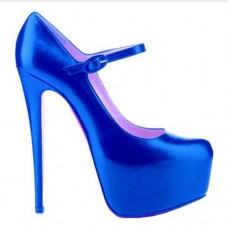 Escarpins Mary Jane Lady Daf 160 mm bleu foncé de Christian Louboutin Escarpins Mary Jane Lady Daf 160 mm bleu foncé de Christian Louboutin