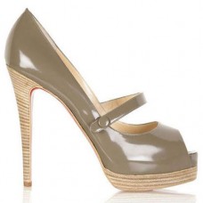 Escarpins Mary Jane No Barre 140 mm gris de Christian Louboutin Escarpins Mary Jane No Barre 140 mm gris de Christian Louboutin