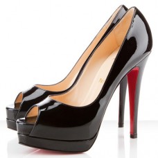 Escarpins Christian Louboutin Altadama 140 mm à bout ouvert noirs