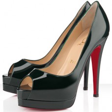 Escarpins Christian Louboutin Altadama 140 mm à bout ouvert verts