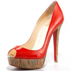 Escarpins Christian Louboutin Banana 140 mm à bout ouvert rouges Escarpins Christian Louboutin Banana 140 mm à bout ouvert rouges