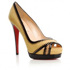 Escarpins Christian Louboutin Very Jaws 140 mm à bout ouvert jaunes