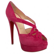 Escarpins Christian Louboutin Lady Corset 140 mm à bout ouvert Rose Matador Escarpins Christian Louboutin Lady Corset 140 mm à bout ouvert Rose Matador