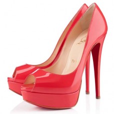 Escarpins Christian Louboutin Lady 140 mm à bout ouvert Rose Paris