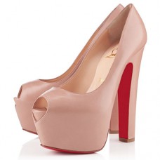 Escarpins Christian Louboutin Shameless 160 mm à bout ouvert couleur nude Escarpins Christian Louboutin Shameless 160 mm à bout ouvert couleur nude