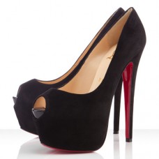 Escarpins Christian Louboutin Highness 160 mm à bout ouvert noirs Escarpins Christian Louboutin Highness 160 mm à bout ouvert noirs