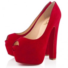 Escarpins Christian Louboutin Shameless 160 mm à bout ouvert rouges