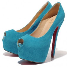 Escarpins Christian Louboutin Highness 160 mm à bout ouvert Caraïbes Escarpins Christian Louboutin Highness 160 mm à bout ouvert Caraïbes