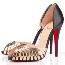 Escarpins Christian Louboutin Corpus 120 mm à bout ouvert noirs Escarpins Christian Louboutin Corpus 120 mm à bout ouvert noirs