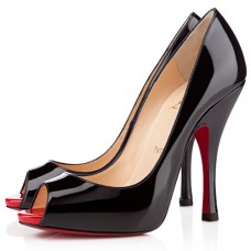 Escarpins Christian Louboutin Maryl 120 mm à bout ouvert noirs Escarpins Christian Louboutin Maryl 120 mm à bout ouvert noirs