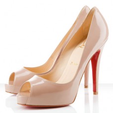 Escarpins Christian Louboutin Very Privé 120 mm à bout ouvert couleur nude Escarpins Christian Louboutin Very Privé 120 mm à bout ouvert couleur nude