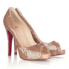 Escarpins Christian Louboutin Very Privé 120 mm à bout ouvert marron