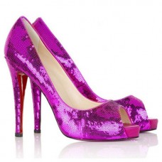 Escarpins Christian Louboutin Very Privé 120 mm à bout ouvert couleur Parme