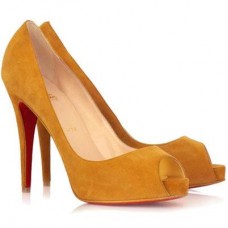 Escarpins Christian Louboutin Very Privé 120 mm à bout ouvert marron