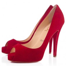 Escarpins Christian Louboutin Very Privé 120 mm à bout ouvert rouges Escarpins Christian Louboutin Very Privé 120 mm à bout ouvert rouges