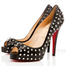 Escarpins Christian Louboutin Very Privé 120 mm à bout ouvert noirs