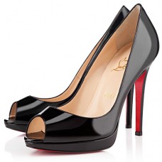 Escarpins Christian Louboutin Yolanda Spikes 120 mm à bout ouvert noirs