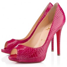 Escarpins Christian Louboutin Yolanda Spikes 120 mm à bout ouvert rose