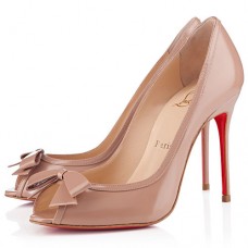 Escarpins Christian Louboutin Milady 100 mm à bout ouvert couleur nude
