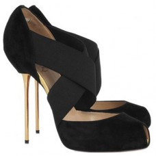 Escarpins Christian Louboutin Big Dorcet 120 mm à bout ouvert noirs Escarpins Christian Louboutin Big Dorcet 120 mm à bout ouvert noirs
